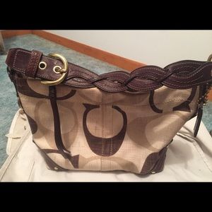 Coach Carly signature handbag